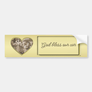 Autocollant De Voiture Vintage Romance couple, homme et femme, or