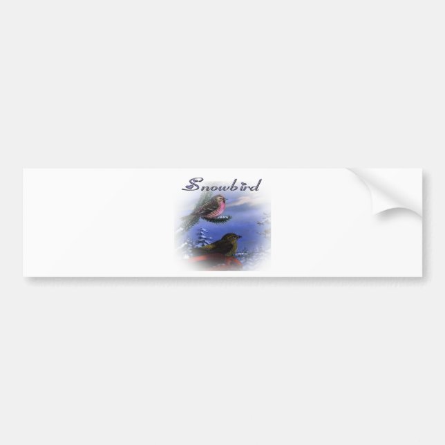 Autocollant De Voiture Violette de Snowbird (Devant)