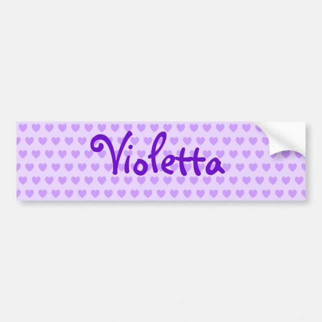 Autocollant De Voiture Violette en violet (Devant)