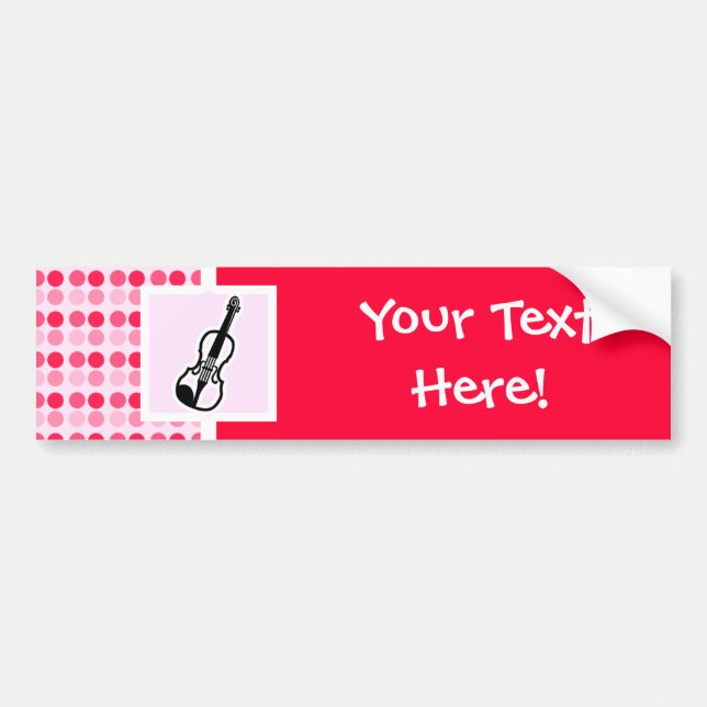 Autocollant De Voiture Violon mignon (Devant)