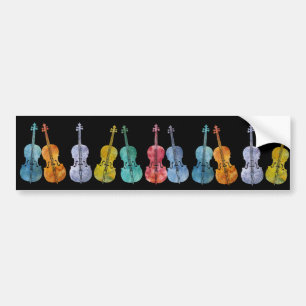 Autocollant De Voiture Violoncelles multicolores