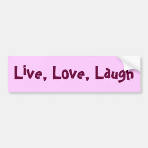 Autocollant De Voiture Vis, Amour, Rire