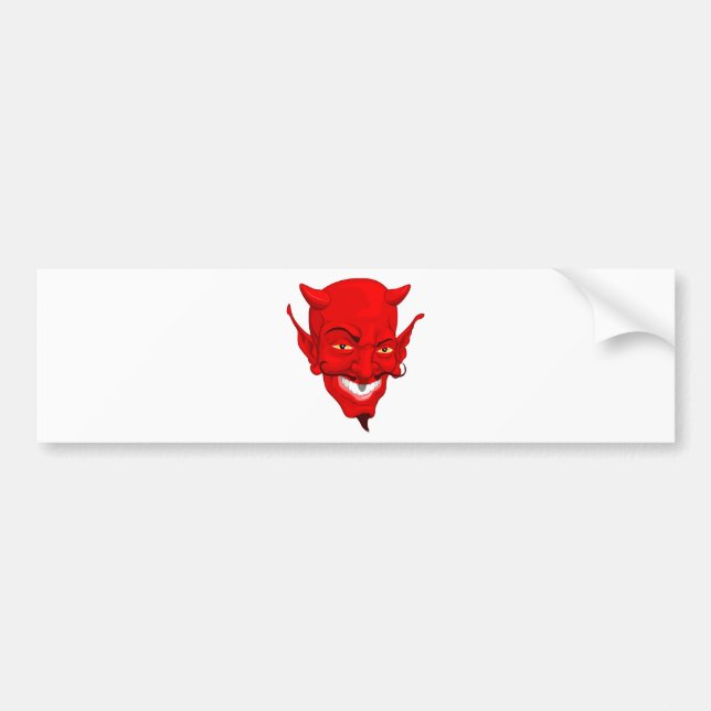 Autocollant De Voiture Visage de diable (Devant)
