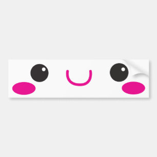 Autocollant De Voiture VISAGE de KAWAII mignon !