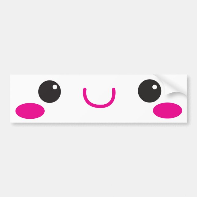 Autocollant De Voiture VISAGE de KAWAII mignon ! (Devant)