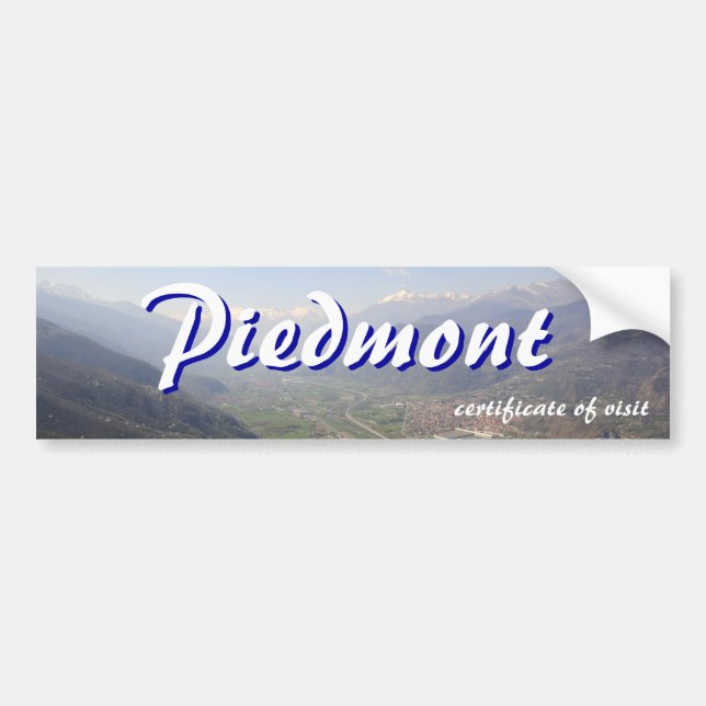 Autocollant De Voiture Visite certificat Piémont (Devant)