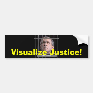 Autocollant De Voiture Visualisez la justice Bumpersticker