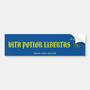AUTOCOLLANT DE VOITURE VITA POTIOR LIBERTAS