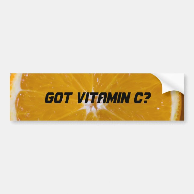 Autocollant De Voiture Vitamine C obtenue ? (Devant)