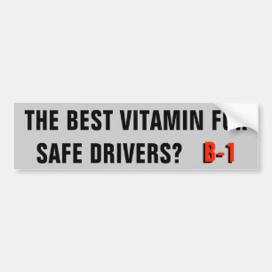 Autocollant De Voiture Vitamine pour conducteurs prudents? B-1