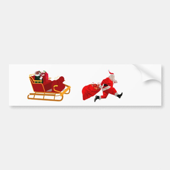 Autocollant De Voiture Vite, Sticker Père Noël Bumper (Devant)