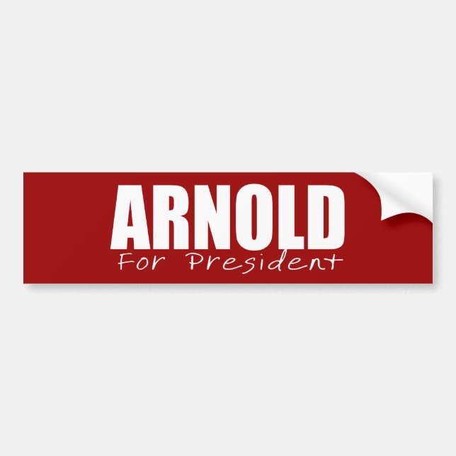 Autocollant De Voiture Vitesse d'élection d'ARNOLD SCHWARZENEGGER (Devant)
