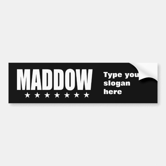 Autocollant De Voiture Vitesse d'élection de MADDOW (Devant)