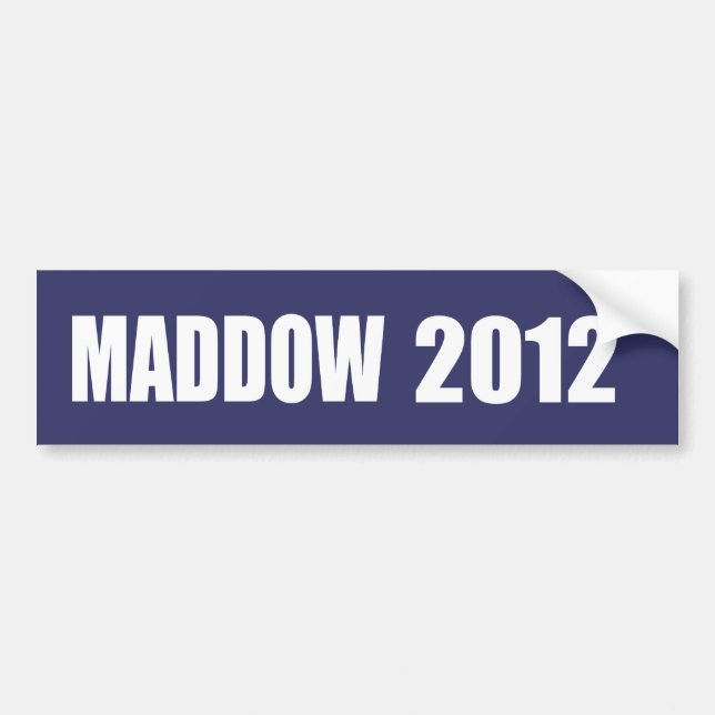 Autocollant De Voiture Vitesse d'élection de MADDOW (Devant)