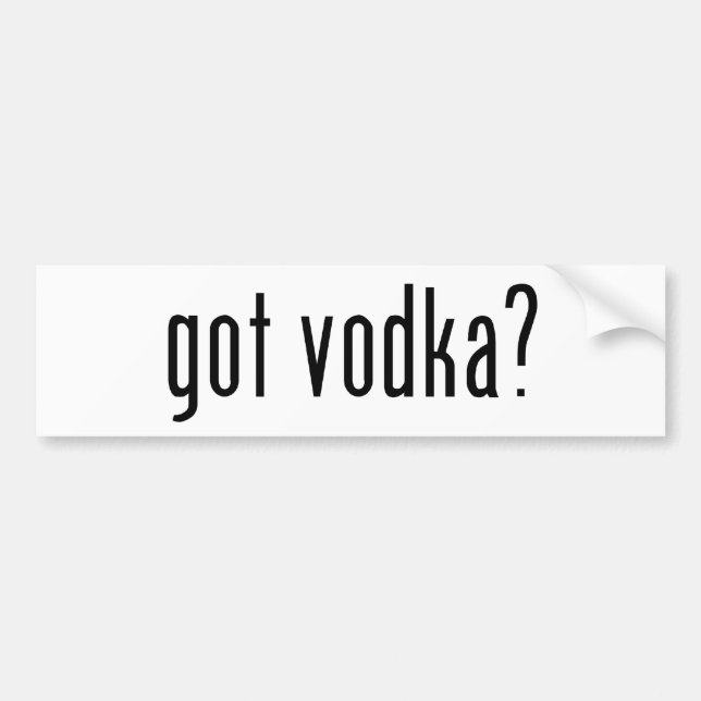 Autocollant De Voiture vodka obtenue ? (Devant)