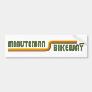 Autocollant De Voiture Voie cyclable Minuteman Boston Massachusetts