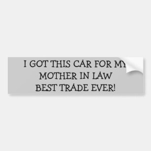 Autocollant De Voiture Voiture pour Mère en Droit ? Meilleur commerce jam