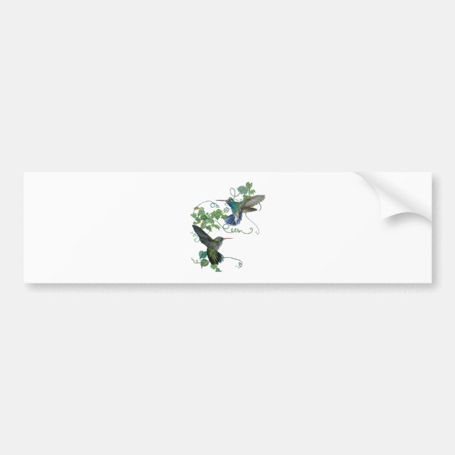 Autocollant De Voiture Vol de colibris (Devant)