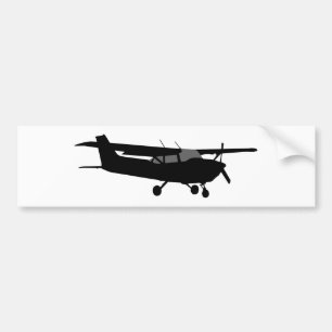 Autocollant De Voiture Vol noir classique de silhouette de Cessna