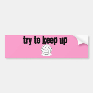 Autocollant De Voiture Volleyball - essayez de continuer