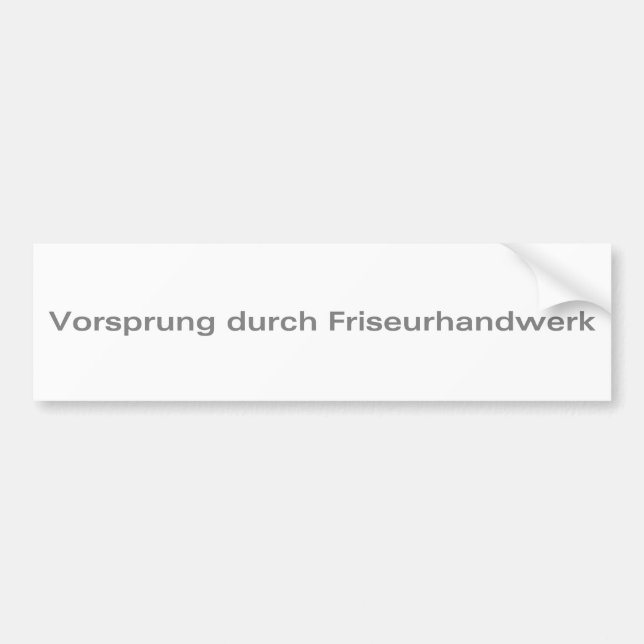 Autocollant De Voiture Vorsprung-durch-Friseurhandwerk-Argent (Devant)