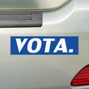Autocollant De Voiture Vota vote en espagnol bleu blanc politique moderne