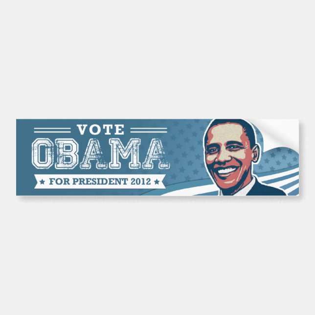 Autocollant De Voiture Vote Barack Obama pour le Président adhésif pour (Devant)