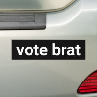 Vote brat drôle minimaliste noir démocrate noir