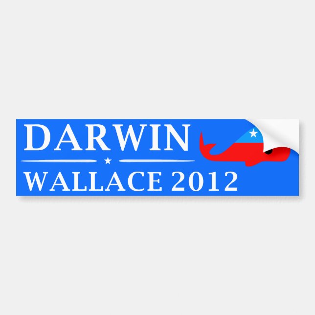 Autocollant De Voiture Vote Darwin et Wallace en 2012 (Devant)