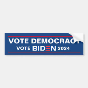 AUTOCOLLANT DE VOITURE VOTE DÉMOCRATIE VOTE BIDEN 2024