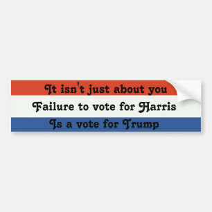 Autocollant De Voiture Vote Harris et pas Trump v2