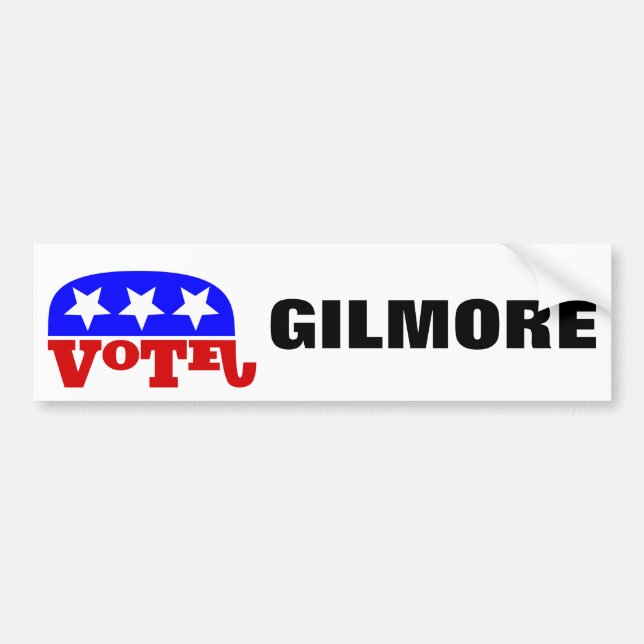 Autocollant De Voiture Vote Jim Gilmore Eléphant républicain (Devant)
