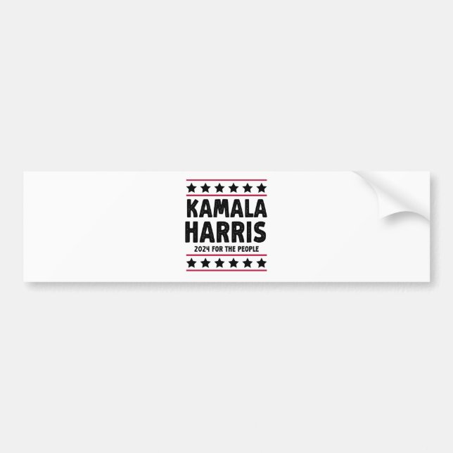 Autocollant De Voiture Vote Kamala Harris pour l'élection bleue du présid (Devant)
