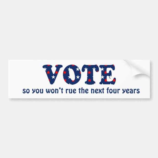 Autocollant De Voiture Vote ou Rue l'élection (Devant)