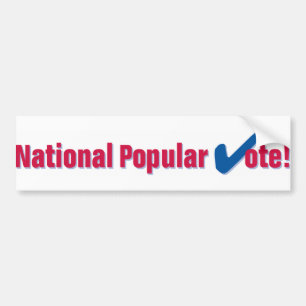 Autocollant De Voiture Vote populaire national Bumper Sticker