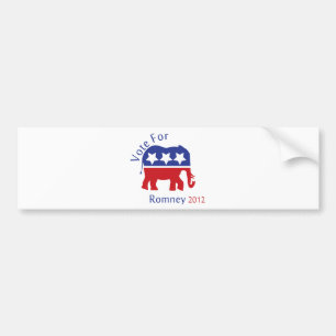 Autocollant De Voiture Vote pour Mitt Romney 2012