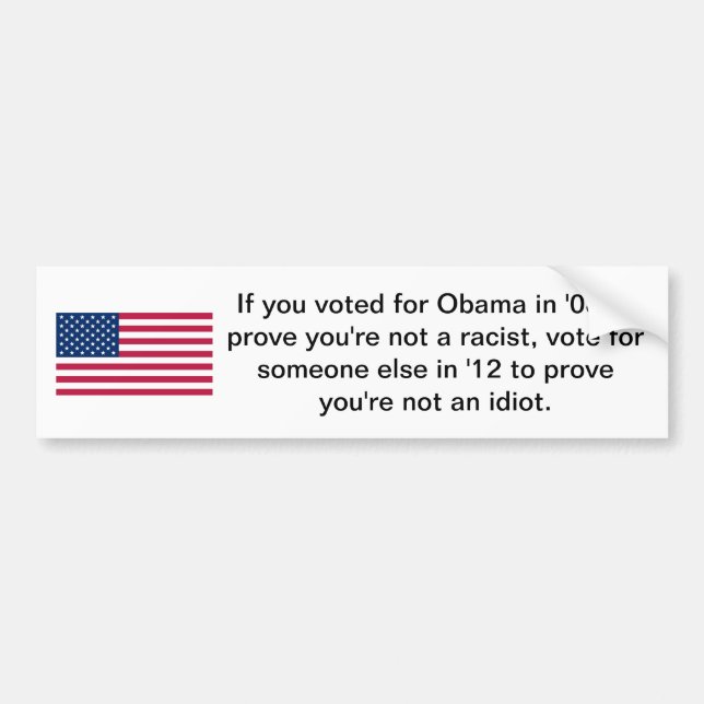 Autocollant De Voiture Voté pour Obama (Devant)