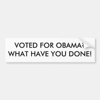 AUTOCOLLANT DE VOITURE VOTÉ POUR OBAMA ? CE QUI VOUS ONT FAITS !