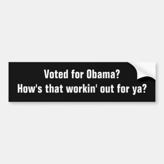 Autocollant De Voiture Voté pour Obama ? Comment ce workin va-t-il pour