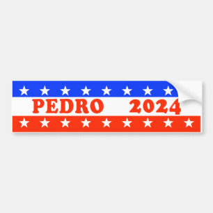 Autocollant De Voiture Vote pour Pedro 2024 Drôle politique