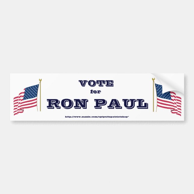 Autocollant De Voiture Vote pour Ron Paul (Devant)