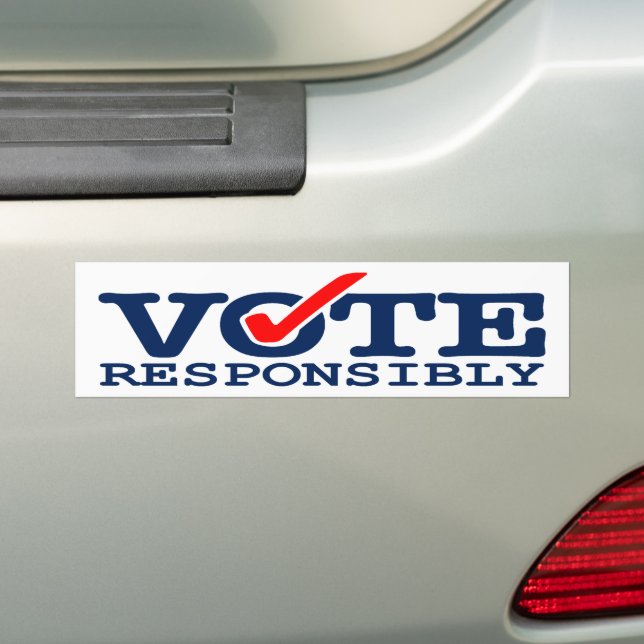 Autocollant De Voiture Vote Responsibly  (En voiture)