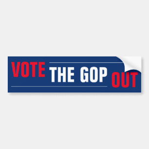 Autocollant De Voiture Vote the GOP Out Red White Blue