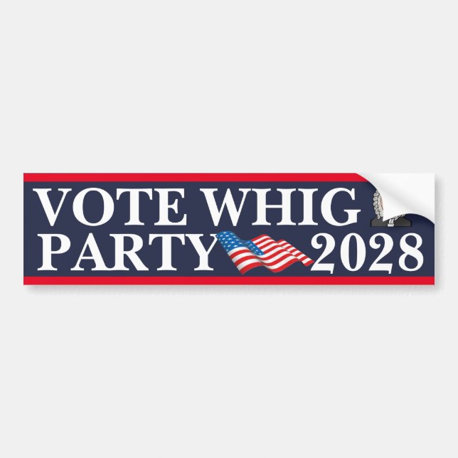 Autocollant De Voiture Vote Whig Party 2028 (Devant)