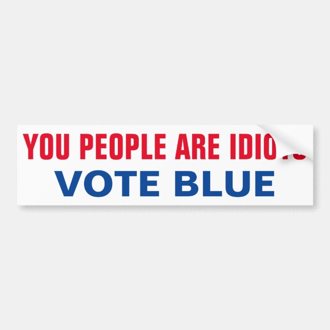 AUTOCOLLANT DE VOITURE VOTER BLEU (Devant)
