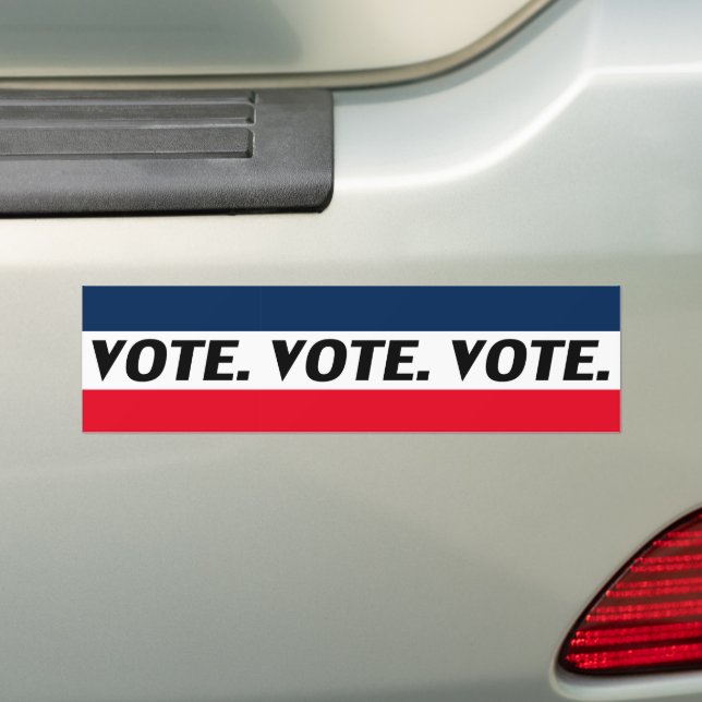 Autocollant De Voiture "Voter" Lettres noires, voiture rouge bleu blanc (En voiture)