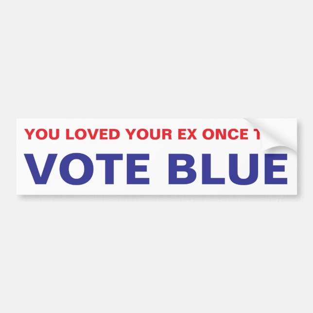 AUTOCOLLANT DE VOITURE VOTEZ BLEU (Devant)