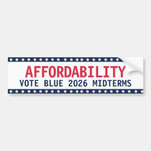Autocollant De Voiture Votez Bleu 2026 Midterms Abordabilité