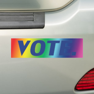 Autocollant De Voiture Votez Blue pride rainbow couleurs voiture Bumper S