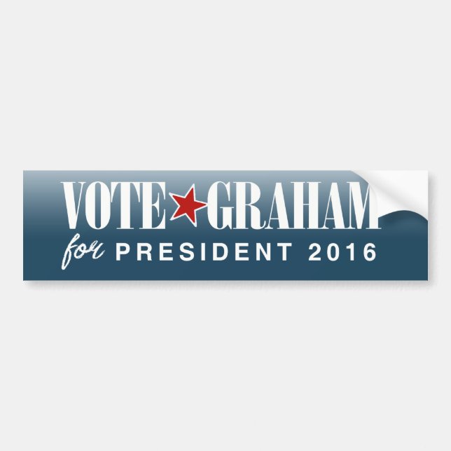 Autocollant De Voiture Votez Graham pour le président 2016 le pare-chocs (Devant)
